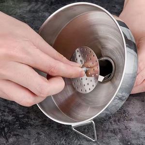 Alta Qualidade 10 Polegada Funil De Aço Inoxidável com Tela De Filtro Funil Pequeno Durável para Garrafa De Óleo Líquidos De Vinho Cozinha Uso - Product Image 5
