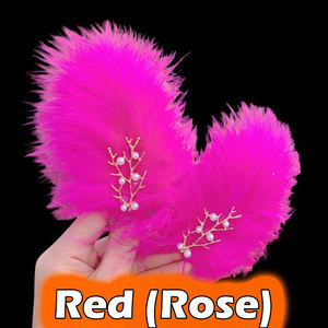 Épingle à cheveux rétro en <span class=keywords><strong>plumes</strong></span> pour exposition d'art, ouverture de galerie, événement créatif, accessoire de voyage, road trip, photo de vacances - Product Image 3