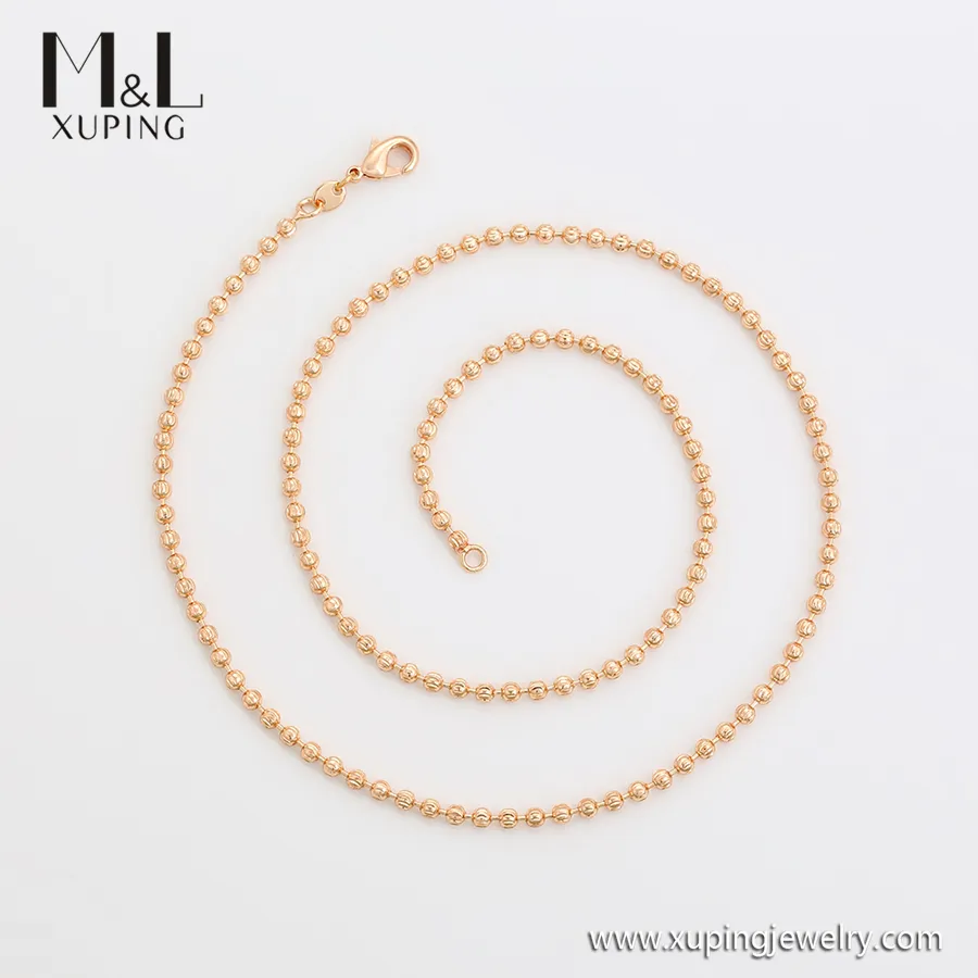 ML82501 XUPING Jewelry ML Store weekly deal neck jewelry 18K gold color women Ball Chain Elliptical Chain necklace