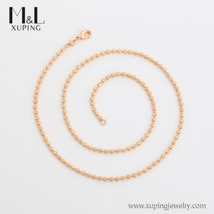 Collar <span class=keywords><strong>de</strong></span> <span class=keywords><strong>cadena</strong></span> elíptica <span class=keywords><strong>de</strong></span> <span class=keywords><strong>oro</strong></span> <span class=keywords><strong>de</strong></span> 18K para mujer, joyería <span class=keywords><strong>de</strong></span> cuello, 18K, tienda ML, XUPING, ML82501 - Product Image 1