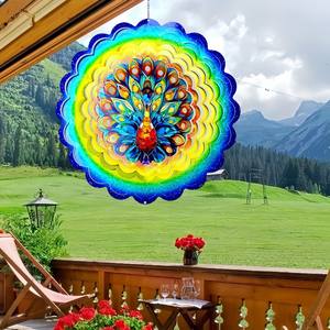 Carillon éolien en métal 3D pour la décoration de <span class=keywords><strong>jardin</strong></span> en extérieur, sublimation, carillon éolien en métal de 12 pouces pour la cour et <span class=keywords><strong>le</strong></span> <span class=keywords><strong>jardin</strong></span> - Product Image 5