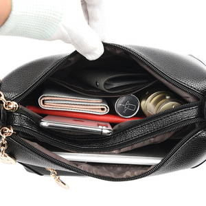 Bolso de Mensajero de Moda para Mujer, Estilo Retro, de un Solo Hombro, de Cuero PU Suave, Color Sólido, Bolso de Mano a Cuadros, Gran Capacidad - Product Image 5