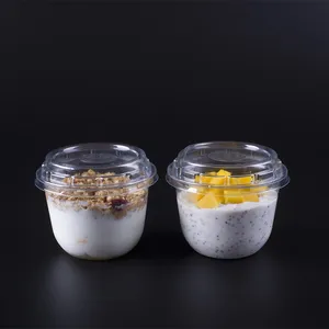 Kunststoff-Eis becher Kunststoff Benutzer definierte Joghurt becher Pudding behälter Kleine Behälter