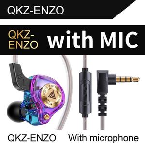 QKZ ENZO <span class=keywords><strong>Écouteur</strong></span>s filaires métalliques <span class=keywords><strong>avec</strong></span> microphone, grand transducteur dynamique, intra-auriculaires 3,5 mm pour le gaming et la musique de haute qualité - Product Image 2