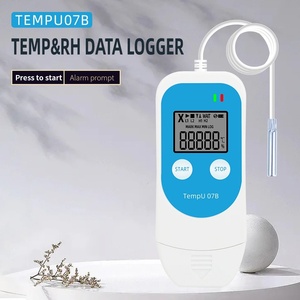 TempU7B <b>Temperature</b> & Humidity Recorder LCD Display <b>Data</b> <b>Logger</b> with Alarm & Press-to-Start for Cold Chain Transportation - Product Image 1