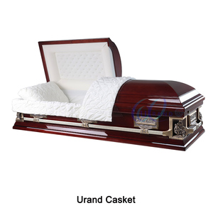 Ataúd <span class=keywords><strong>de</strong></span> Madera Natural <span class=keywords><strong>de</strong></span> Álamo para Venta - Product Image 1