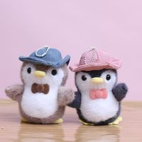 Petit pingouin en peluche rembourré de coton PP, nouveau style, pendentif, jouet mignon, poupée, cadeau pour enfants, vente en gros, porte-clés en polyester, 12 cm, unisexe