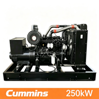 Generador Diésel de 250kW 312kVA, Ahorro de Energía, Sin Escobillas, Cobre, Súper Silencioso, Marco Abierto, con Motor de 380V/220V 50/60Hz