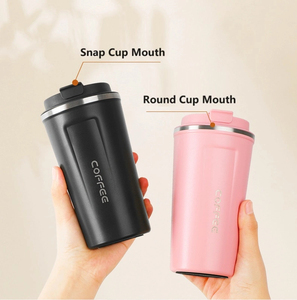 Tazas de café de viaje de acero inoxidable de doble pared con logotipo personalizado con recubrimiento en polvo, botella de agua, termo, termo, taza con Smart <span class=keywords><strong>Te</strong></span> - Product Image 4