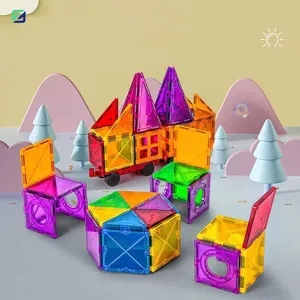 선물 세트 스타 마그네틱 타일 100pcs 세트 하나의 자동차 빌딩 블록을 포함 교육 어린이 장난감