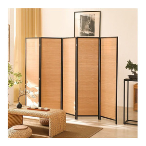 Ven biển theo chủ đề Retro hiên Trung Quốc màn hình gấp gỗ rắn phòng khách màn hình với thiết kế nghệ thuật - Product Image 1