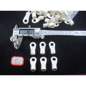 Terminales de Anillo Han Yi OT35-8 de 35 mm, Terminales de Cobre Puro Prensados en Frío Tipo O, Grosor de 1.8 mm, para Uso Electrónico y Eléctrico - Product Image 1
