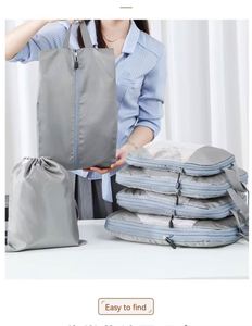 Product Manufacturer 6 Set <b>Suitcase</b> Organizer Bags Compression Cubes Travel Accessories Expandable Packing Organizers - Product Image 4