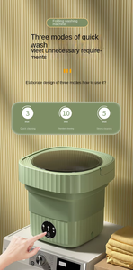 เครื่องซักผ้าแบบพกพาขนาดเล็กพับได้อเนกประสงค์สำหรับถุงเท้าเครื่องขาดน้ำขนาดเล็กสำหรับเสื้อผ้าเด็กอพาร์ตเมนต์ - Product Image 6