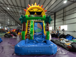Mini Tobogán Acuático Inflable de 15 pies, Tobogán Inflable Comercial Económico de Una Sola Pista con <span class=keywords><strong>Piscina</strong></span> <span class=keywords><strong>para</strong></span> Niños y Niñas - Product Image 1