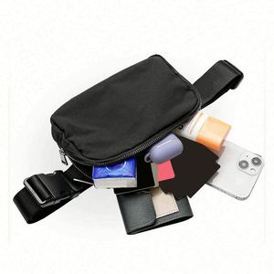 Custom Classic Logo Zipper Nylon Waterproof Fashion <b>Pillow</b> Shape Chest Bag Outdoor Sports Running Crossbody Unisex Fanny Pack - Product Image 2