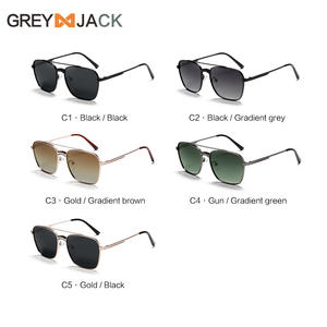 Gafas de Sol Metálicas para Hombre Greyjack, Lentes Polarizadas TAC con Protección UV400, Montura Negra, para Conducir, Pescar, Actividades al Aire Libre, Estilo Moderno - Product Image 4