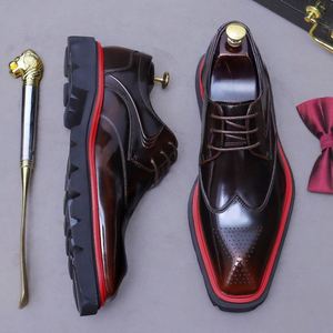 Zapatos de Cuero Genuino para Hombre, de Alta Calidad, en Oferta, Moda Masculina, Casuales de Negocios, Cuadrados, Antideslizantes, Transpirables, Ligeros, con Suela Gruesa - Product Image 2