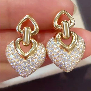 Pendientes de Corazón Doble para Mujer, Joyería Chic, Elegante y Urbana - Product Image 2