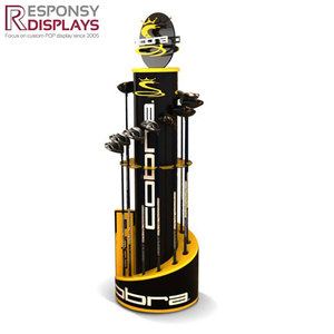 Grand support en métal détachable et démontable moderne d'OEM ODM de support d'affichage de boule de golf de plancher de club - Product Image 3