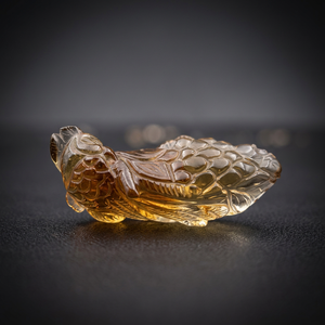 Idole de Ganesha en Citrine Naturelle Sculptée à la Main, Statue en Cristal Jaune et Métal, Décoration Spirituelle, Pierre de Guérison, Vastu, Antique, Traditionnelle - Product Image 3