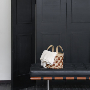 Cestino da campeggio in pelle con grano superiore per bambini porta fuori accessori Organizer da cucina cesto per alimenti in tessuto lavorato a maglia - Product Image 5