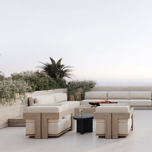 Hôtel de luxe 6 pièces jardin patio balcon meubles imperméable teck en bois jardin salon ensemble pour la maison en plein air - Product Image 2