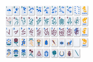 Set di Mahjong Americano Personalizzato in Acrilico Blu Fiordaliso, 160 Pezzi, <span class=keywords><strong>Tavola</strong></span> a Singolo Strato, Tessere di Lusso - Product Image 3