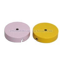 Rose de plafond métallique 100x25mm, accessoires d'éclairage multicolores pour suspension de plafond, ouverture 10mm, montage mural/sur surface, garantie 1 an