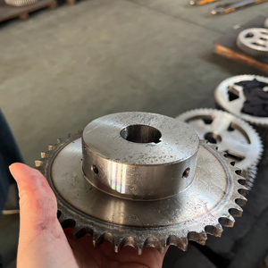 เครื่องผลิตเฟืองโซ่12B 08B แบบ06B #45เฟืองคู่แบบฟันแข็งออกไซด์สีดำสังกะสี - Product Image 3