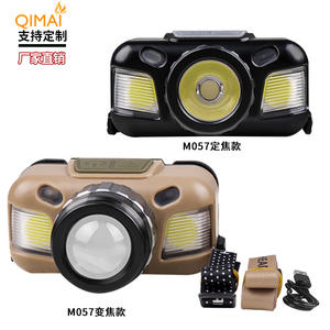 Lampe frontale Qimai Cob rechargeable 2000 mAh avec bandeau réglable, lumière LED haute intensité pour l'extérieur - Product Image 2