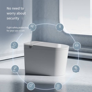 <strong>White</strong> Elongated Floor Mounted Intelligent Auto <strong>Seat</strong> Smart <strong>Toilet</strong> Heated <strong>Seat</strong> Remote Included High Quality Ceramic Bathroom WC - Product Image 5