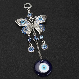 Pingente de Parede em Vidro Azul Turco com Olhos Malignos 20*8cm, Amuleto de Proteção da Mão de <span class=keywords><strong>Hamsa</strong></span> para Decoração de Casa, Carro e Escritório - Product Image 4