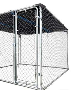 Kilitlenebilir Kapılı, Paslanmaz, Ağır Hizmet Tipi, Dış Mekan, Kaynaklı <span class=keywords><strong>Metal</strong></span> Köpek Kulübesi - Product Image 6