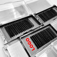 Extensions de cils volume effet mat, faciles à poser, doux, noir cachemire, noir jais 0.03, méga volume
