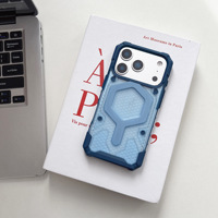Coque de téléphone magnétique diamantée en PC et TPU, étui antichoc translucide pour iPhone 17 Pro Max