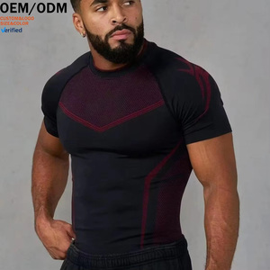 T-Shirt da Allenamento <span class=keywords><strong>a</strong></span> <span class=keywords><strong>Pois</strong></span> per Uomo con Logo Personalizzato, Maglietta Aderente ad Alta Elasticità <span class=keywords><strong>a</strong></span> Maniche Corte, Traspirante ed Elastica per Palestra - Product Image 2