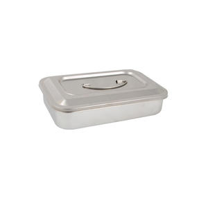 Plateaux carrés en acier inoxydable avec couvercle, contenants de stockage alimentaire de 6, 8, 9 et 11 pouces pour usage en cuisine - Product Image 2