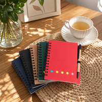 Carnet à spirale avec couverture en papier et stylo, carnet à spirale à points avec onglets, logo personnalisé, cadeau pour l'école ou le bureau, fabrication en usine