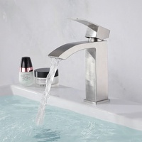 Robinet de lavabo de salle de bain en acier inoxydable Hansa Latrava, robinet de lavabo de salle de bain à trou unique, eau chaude et froide