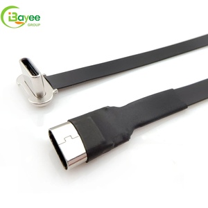 Space-Saving 90° Angled PD Fast Charge FPC type-c Connector <b>Accessories</b> Male to Female Extension Flat Cable for uav drone - Product Image 1