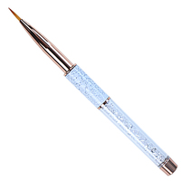 Pinceaux à ongles en gel UV de haute qualité, manche en métal, ovale, à rayures plates, dégradé, pour détails floraux, pinceau pour nail art, pinceau pour peinture acrylique