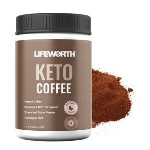 Lifeworth caffè verde naturale sano controllo dieta MCT olio sostitutivo cibo cheto caffè istantaneo - Product Image 3