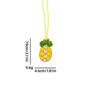 Décoration suspendue en tissu brodé et perlé à la main, motif citrouille, légumes et fruits, avec attaches pour sacs et ornements de téléphone portable