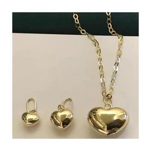 Collier pendentif en or jaune massif 18 carats Xinfly, élégant, en forme de cœur, joli bijou pour femmes et enfants, cadeau - Product Image 1