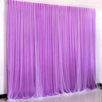 Polyester Épais 3*3m Décoratif Fond De Scène De Mariage Fenêtre Chaîne Tissu Maille Voiles Rideau Décoration De Mariage Fournitures