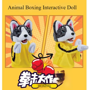 Article populaire : Jouet en peluche Husky de dessin animé, style Kung Fu, écologique, imperméable, interactif, marionnette à main, couineur, excellent pour l'hiver, pour animaux de compagnie - Product Image 4