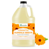 Huile de Calendula Pure à l'Extrait Végétal, Huile Porteuse de Graines de Calendula, Huile de Souci pour Massage, Aromathérapie, Soins Bébé, Acné, Peaux Sensibles
