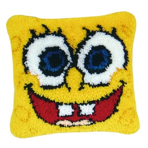 Custom DIY Yarn Art and Craft Pre Printed Canvas Latch Hook Kits Cushion Rug Kits for Adults Beginners