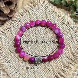 Pulsera de Piedra Natural con Cuentas de Vidrio Coloridas para la Armonía en las Relaciones, Lista para Venta al por Menor, Embalaje Garantizado - Product Image 4